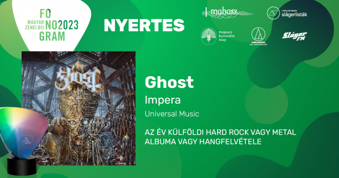 A Ghost lett a külföldi hard rock vagy metal kategória Fonogram-díjasa!